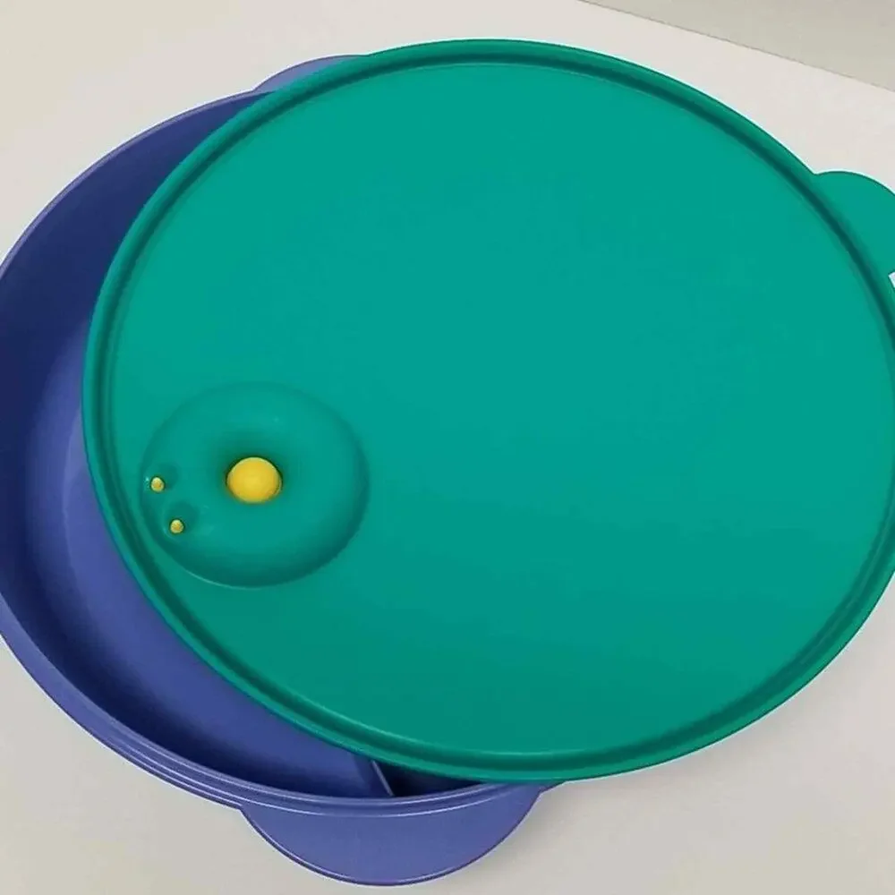 Tupperware Crystalwave Divided Microwavable Vented Lid Dish Lunch‎ Dinner ToGo